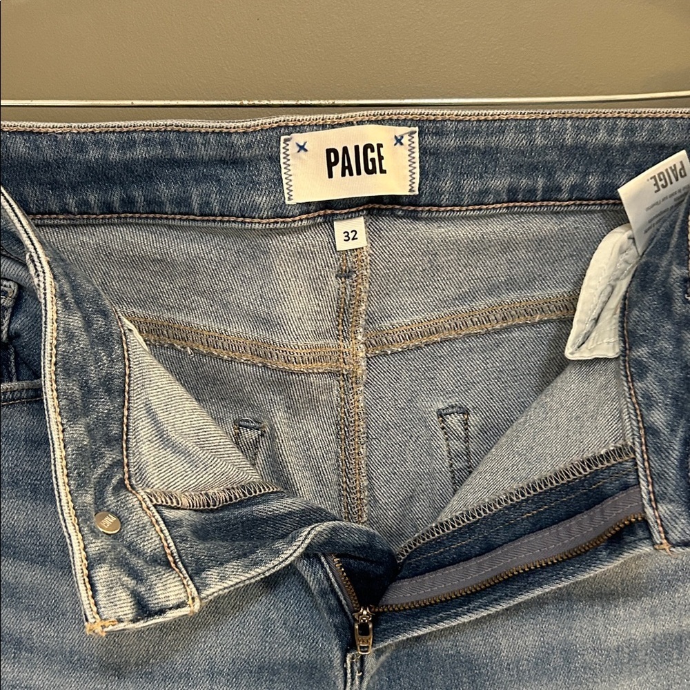 PAIGE Women's Light Blue Claudine size 32 - Picture 5 of 6